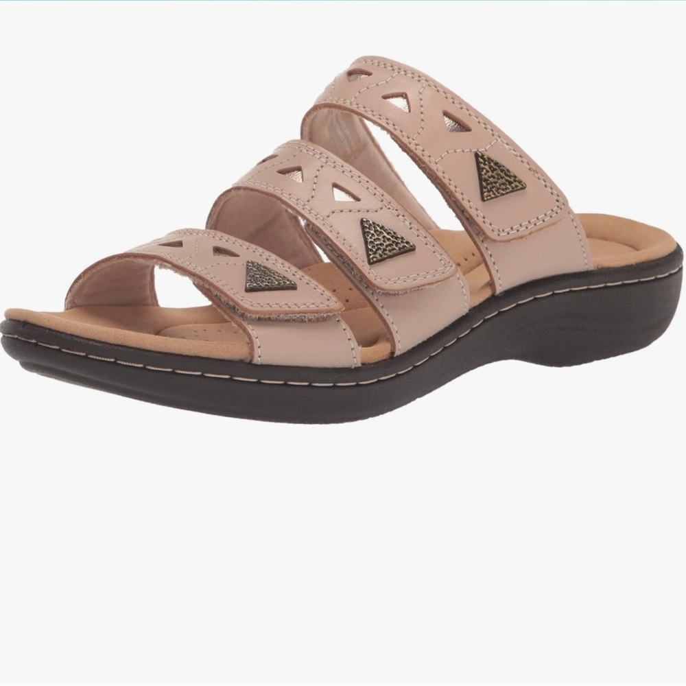 Clarks Women's Tan Slide Sandals